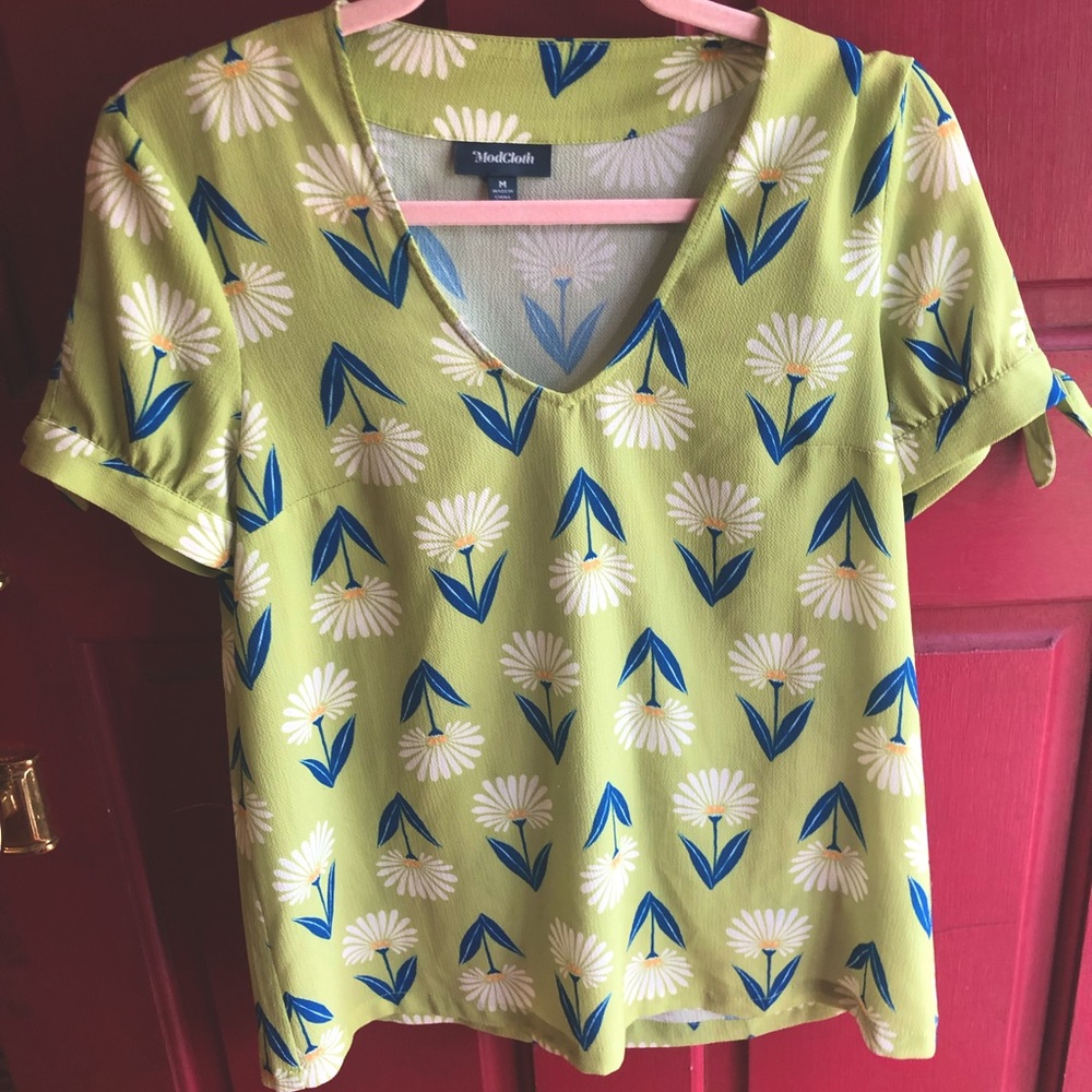 Lime green blouse